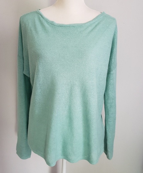 Eileen Fisher Sweaters - Eileen Fisher mint green organic linen swe…